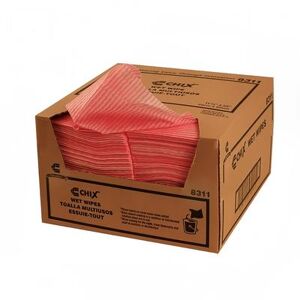 "Chicopee 8311 Chix All Day Wet Wipes Foodservice Towel - 13 1/2"" x 24"", Pink, Light Duty"