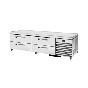 "True TRCB-79-HC~SPEC3 79 1/4"" Chef Base w/ (4) Drawers, 115v, Silver True Refrigeration"