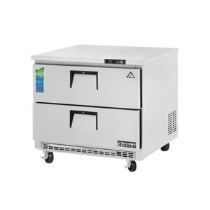 "Everest Refrigeration ETBSR2-D2 35 5/8"" W Undercounter Refrigerator w/ (1) Section & (2) Drawers, 115v, Silver"