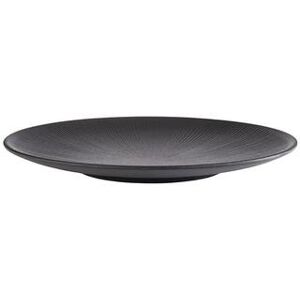 "Libbey APS85065 Nero 13"" Round Melamine Dinner Plate, Black, Matte Black"