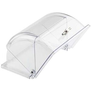 "Tablecraft 11688 Roll Top Cover for Half Size Gastronorm Crates - 13 1/4"" x 10 7/8"", Polycarbonate, Clear"