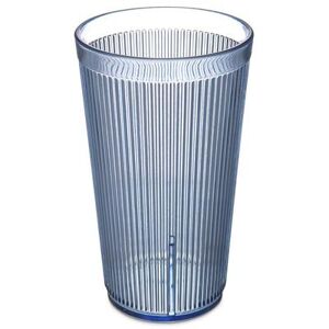 Carlisle 402054 Crystalon Stack-All 20 oz Blue Ribbed Plastic Tumbler, SAN, 20 Ounce