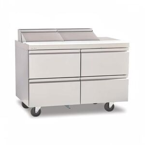 "Delfield D4464NP-12M 64"" Sandwich/Salad Prep Table w/ Refrigerated Base, 115v, Stainless Steel"