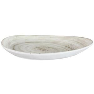 "Elite Global Solutions D1172OV-TD Van Gogh 11 1/4"" x 7 1/2"" Oval Melamine Dinner Plate - Taupe, Beige"