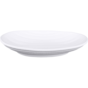 "Elite Global Solutions JW7308-W Zen 8"" x 5 1/8"" Oval Melamine Salad Plate - White"