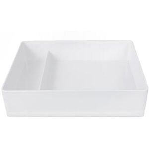 "Elite Global Solutions M1214RC-W 12 1/4"" x 10 1/2"" Rectangular Cabana Box Tray - Melamine, White"