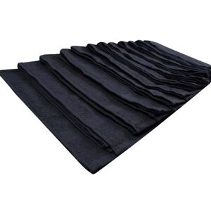 "Ritz HBMRBK Black Ribbed Terry Cloth Bar Towel, 16"" x 27"", Cotton"