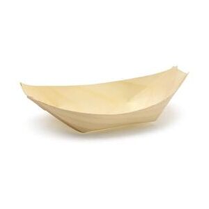 "Front of the House DBO112NAW28 4 oz Servewise Disposable Serving Bowl - 5 1/4"" x 3"", Pinewood, Beige"