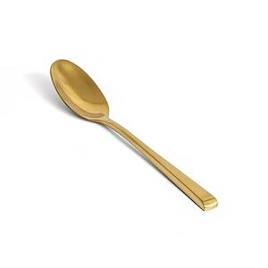 "Front of the House FTS006GOS23 7"" Teaspoon with 18/10 Stainless Grade - Parker Pattern, Matte Brass, Gold"
