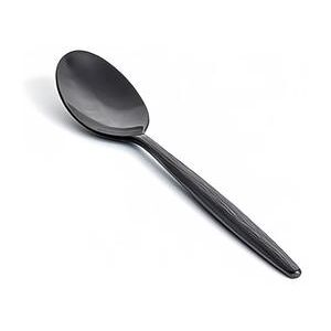 "Front of the House FTS010BKS23 6 1/2"" Teaspoon with 18/10 Stainless Grade - Owen Pattern, Matte Black"