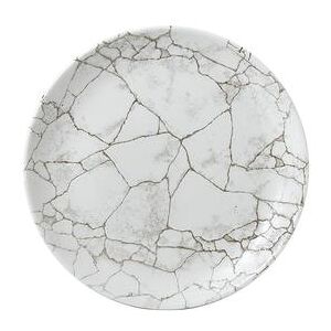 "Churchill KTAGEV111 11 1/4"" Round Kintsugi Plate - Ceramic, Agate Grey, Gray"