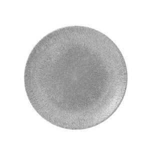 "Churchill RKGJEV111 11 1/4"" Round Raku Plate - Ceramic, Jasper Gray"
