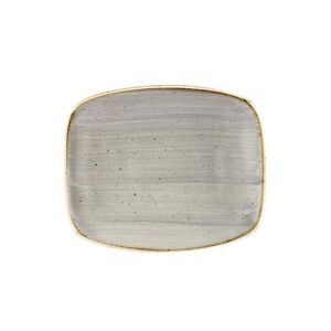 "Churchill SPGSOBL21 9 1/3"" x 6 1/8"" Oblong Stonecast Chef's Plate - Ceramic Gray"
