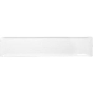 "Churchill ZPL MRW41 Rectangular Alchemy Buffet Tray - 18 1/4"" x 4 1/8"", Melamine, White, CS of 4/EA"