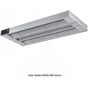 "Hatco GRAM-120D-3 120"" Maximum Watts Infrared Strip Warmer - Double Rod, (1) Remote Toggle Control, 208v/1ph, Silver"