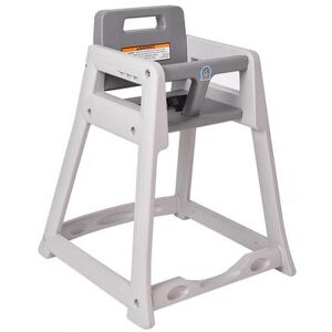 "Koala Kare KB950-01-KD 29 3/8"" Stackable Plastic High Chair w/ Waist Strap, Gray"