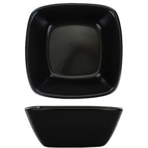 ITI QP-30-MB 2 oz Square Quad Sauce Dish - Porcelain, Matte Black