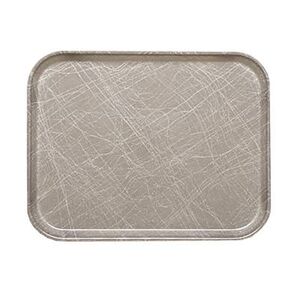"Cambro 1014215 Fiberglass Camtray Cafeteria Tray - 13 3/4""L x 10 5/8"" W, Abstract Gray, Dishwasher Safe"