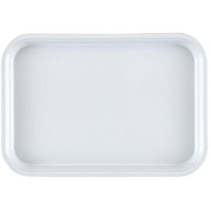 "Cambro 1015MT148 Rectangular Market Display Tray - 10 1/8"" x 15"" x 3/4"", White"