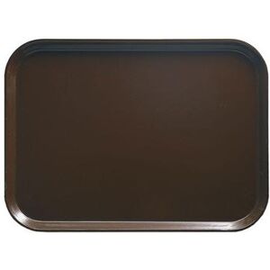 "Cambro 1216116 Fiberglass Camtray Cafeteria Tray - 16 3/10"" L x 12""W, Brazil Brown, Rectangular"