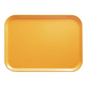 "Cambro 1318171 Fiberglass Camtray Cafeteria Tray - 17 3/4""L x 12 3/5"" W, Tuscan Gold, Yellow"