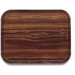 "Cambro 1318308 Fiberglass Camtray Cafeteria Tray - 17 3/4""L x 12 3/5"" W, Burma Teak, Brown"