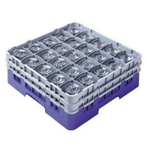 Cambro 36S1058163 Camrack Glass Rack w/ (36) Compartments - (5) Gray Extenders, Red, Red Base, 5 Soft Gray Extenders
