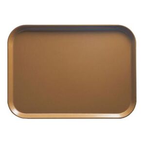 "Cambro 46508 Fiberglass Camtray Cafeteria Tray - 6""L x 4 1/4""W, Suede Brown"
