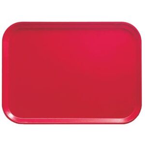 "Cambro 46521 Fiberglass Camtray Cafeteria Tray - 6""L x 4 1/4""W, Cambro Red"