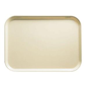 "Cambro 46537 Fiberglass Camtray Cafeteria Tray - 6""L x 4 1/4""W, Cameo Yellow"