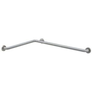 "Bobrick B-68616 Two Wall Grab Bar, 1 1/2""Diameter, 24""W, 36""D, Stainless Steel"