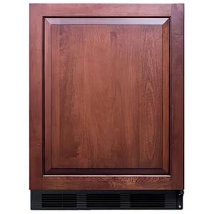 "Summit FF63BKBIIFADA 24""W Undercounter Refrigerator w/ (1) Section & (1) Solid Door - Panel Ready, 115v, Black"