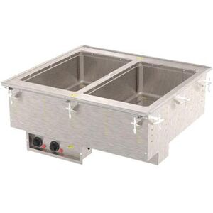 Vollrath 3640011 Drop-In Hot Food Well w/ (2) Full Size Pan Capacity, 208 240v/1ph, Stainless Steel