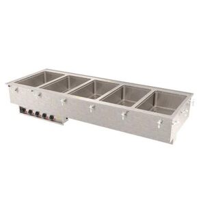Vollrath 3640871 Drop-In Hot Food Well w/ (5) Full Size Pan Capacity, 208 240v/1ph, Stainless Steel