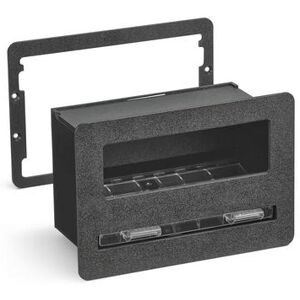 "Vollrath FMS-7 1 Compartment Straw Holder - 10 9/16"" x 5"" x 7 3/8"", Black, Plastic"