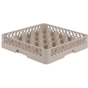 "Vollrath TR6 Traex Glass Rack w/ (25) Compartments - Beige, 25 Square Compartments, 3 1/4"" Max. Inside Height"