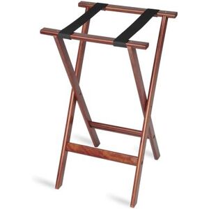 "CSL 1170MAH-1 30"" Flat Tray Stand w/ 2 Black Straps & Rounded Edge, Mahogany"