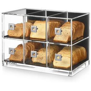 "Rosseto BD115 6 Drawer Bakery Case - 19 1/4"" x 12"" x 13 3/4"", Clear Acrylic"