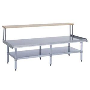 "Duke ES-7201A-4836 Open Base Equipment Stand w/ Galvanized Undershelf, 48x36x24 1/4"", Stainless Steel"