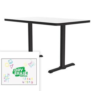 "Correll BTT3060DE-80-09-09 Rectangular CafÃ©/Breakroom Table w/ Dry Erase Markerboard Top, 60""W x 30""D x 29""H, Black"