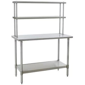 Eagle Group 411248 Flex-Master 48"" Table-Mount Double Overshelf, Stainless, Stainless Steel"