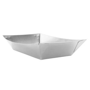 "GET 4-80888 Rectangular Boat Tray - 9 1/2"" x 6"", Stainless Steel"