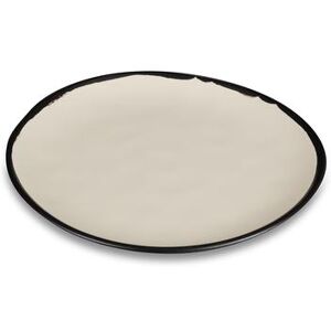 "GET CS-100-MA Pottery Market 10 1/2"" Round Melamine Dinner Plate, Manila, Beige"