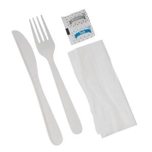 Rofson PCTKIT5W 5 Piece Disposable Cutlery Set, Plastic