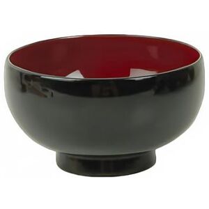 Thunder Group 45-8 9 oz Round Soup/Rice Bowl - Wood, Black