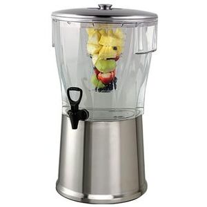 Service Ideas CBDRT5SS 5 gal Beverage Dispenser w/ Infuser & Ice Tube - Stainless Base, Silver