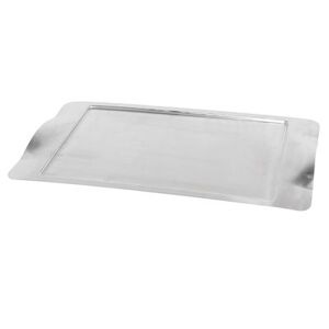"Service Ideas SB-42 Rectangular Tray w/ Contoured Handles, 20 3/4"" x 11 1/2"", Stainless, Brushed Finish, Silver"