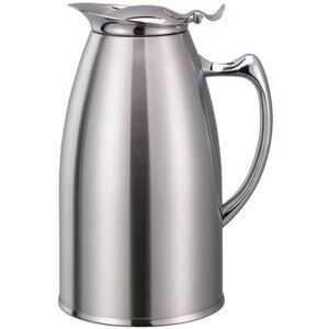 Service Ideas WP1SA 1 liter Pitcher w/ Double-Wall Insulation, Brushed Stainless, Silver