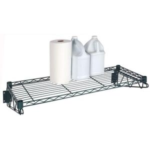 "Focus FWS1836GN Direct Wall Mount Kit w/ (2) 18""D Brackets & (1) 36""W Wire Shelf, Epoxy, Epoxy Coated, 36"" x 18"", Green"