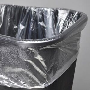 "LK Packaging HDN4048 40 - 45 gal Trash Can Liner - 38""L x 40""W, 0.43 mil HDPE, Clear"